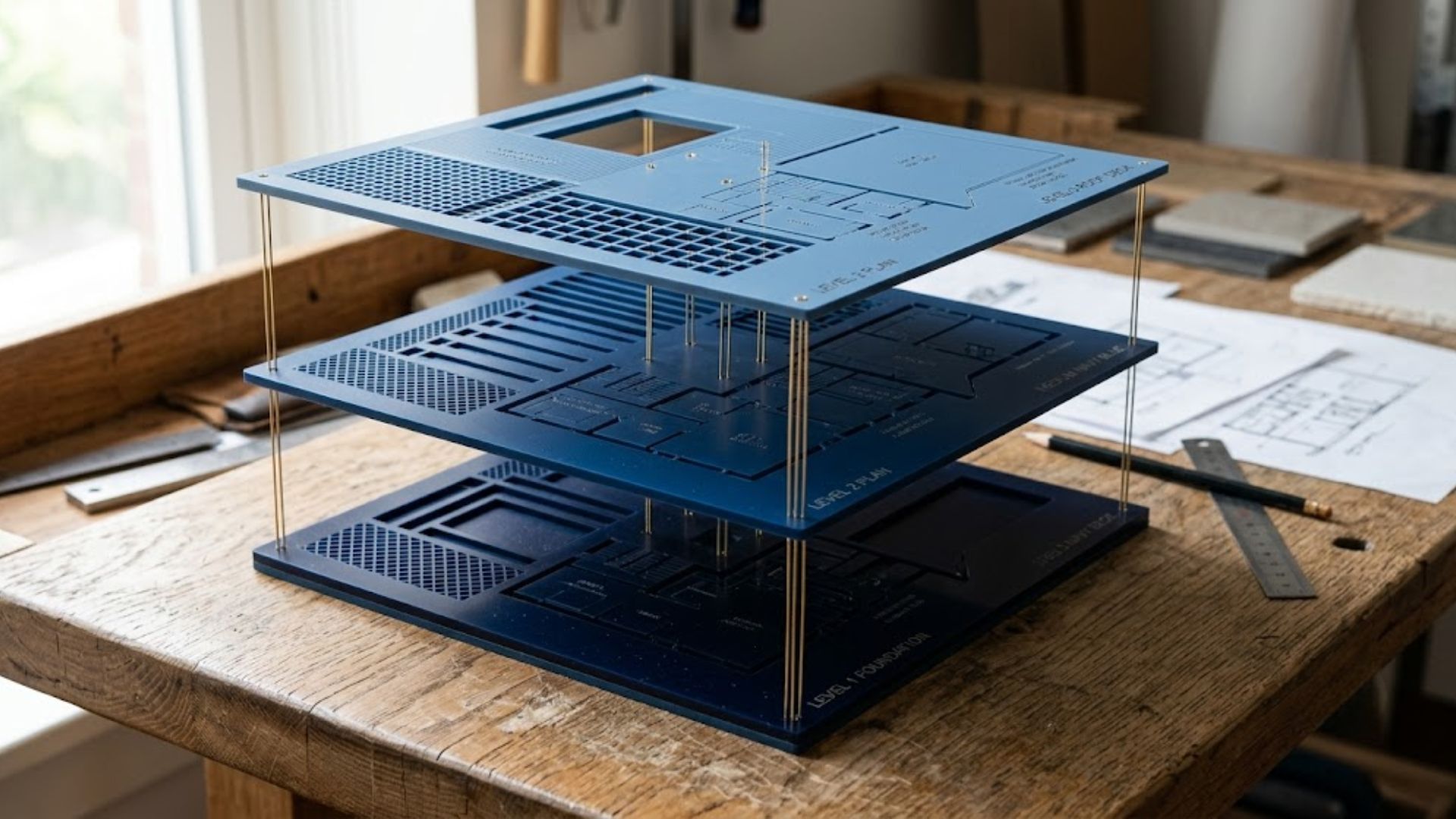 A three-layer model illustrating PlayVia OS architecture.